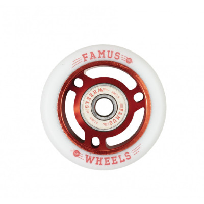 Roue Patin - FAMUS Quad Avec Roulements - 56mm 98a - Rouge - Jeu de 8