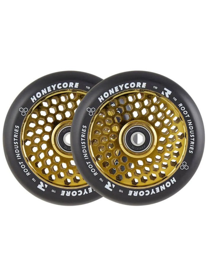 Roue Trottinette - ROOT INDUSTRIES Honey Core - 110mm Or - Paire