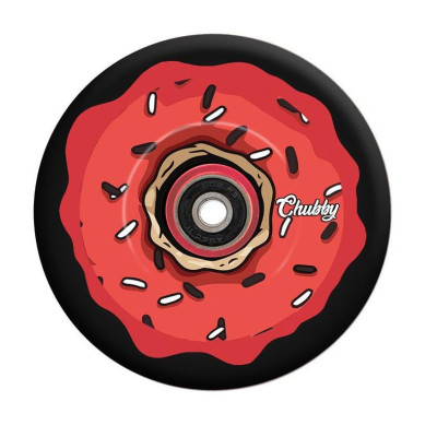Roue Trottinette - CHUBBY Doughnut - Noir/Rouge - Unité
