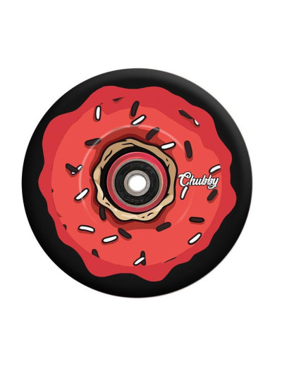 Scooter Wheel - CHUBBY Doughnut - Black/Red - Unit