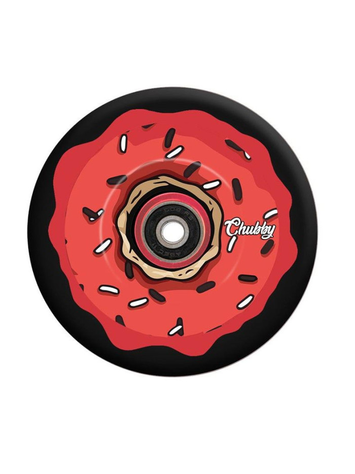 Scooter Wheel - CHUBBY Doughnut - Black/Red - Unit