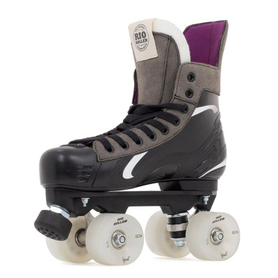 Recreational Roller Skates - RIO ROLLER Flow Hockey - Black Grey