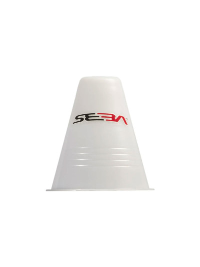 Cône Roller Slalom - SEBA Dual Densité - Blanc - Jeu de 20