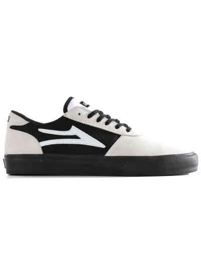 LAKAI Manchester White Suede Black Skate Shoes