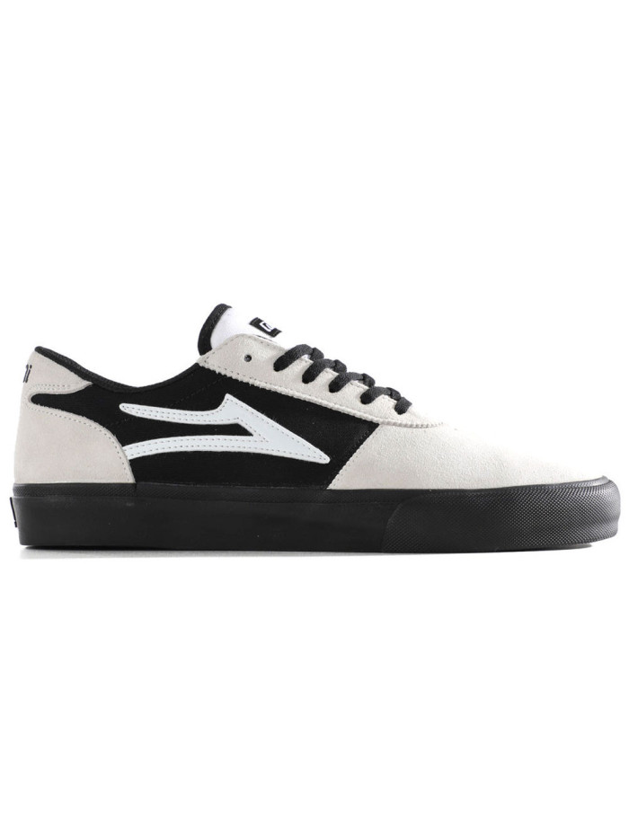 LAKAI Manchester White Suede Black Skate Shoes
