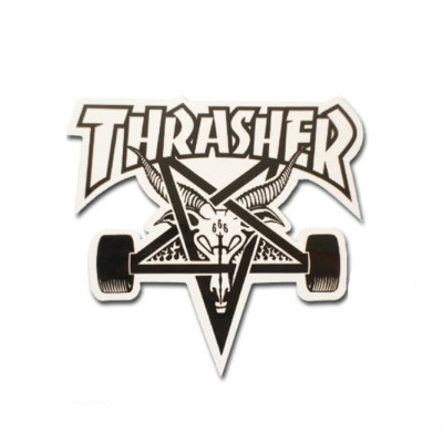 Skateboard Sticker - THRASHER Skategoat - White - Unit