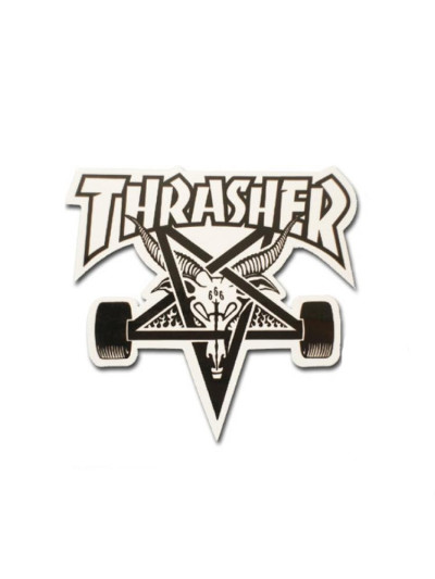 Skateboard Sticker - THRASHER Skategoat - White - Unit