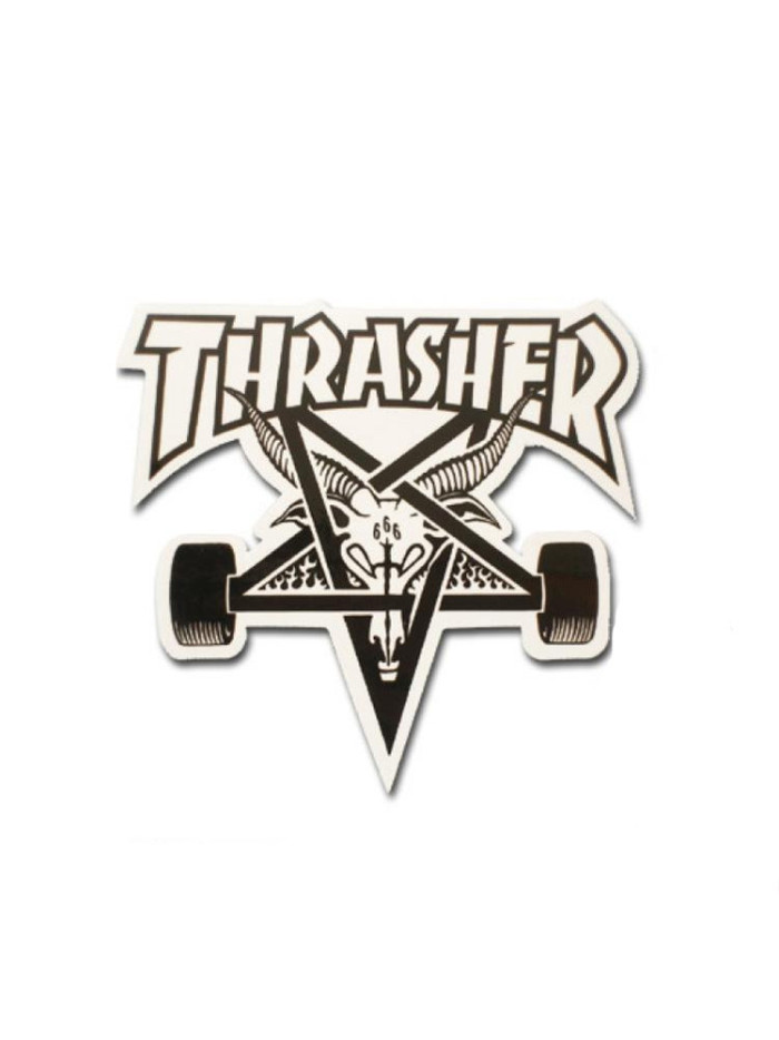 Skateboard Sticker - THRASHER Skategoat - White - Unit