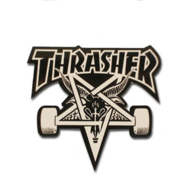 Autocollant de Skate - THRASHER Skategoat - Black - Unité