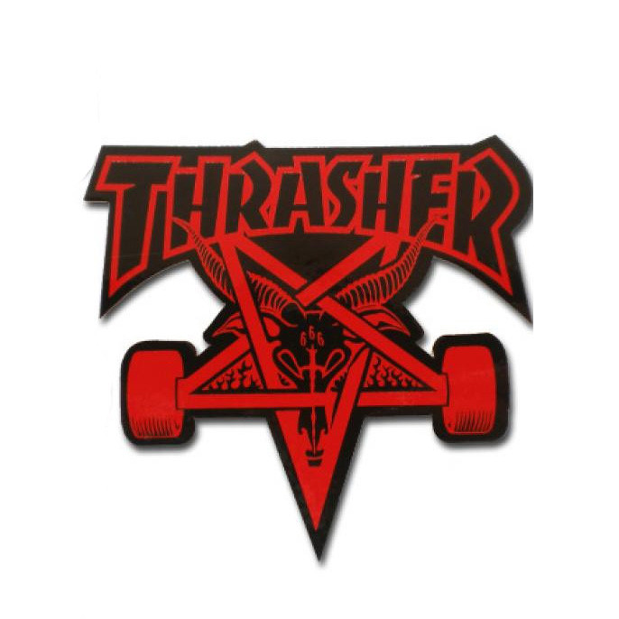 Skateboard Sticker - THRASHER Skategoat - Red - Unit