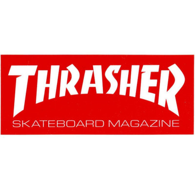 Skateboard Sticker - THRASHER - Medium Red - Unit