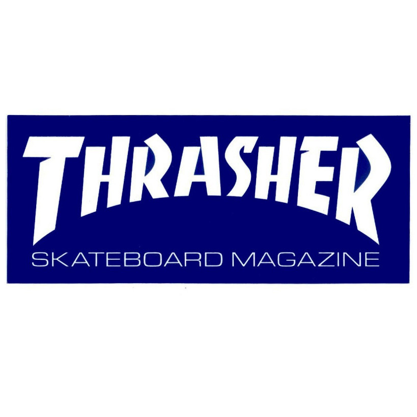 Autocollant de Skate - THRASHER - Medium Bleu - Unité