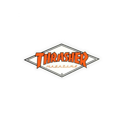 Autocollant de Skate - THRASHER Diamond Logo - Orange - Unité