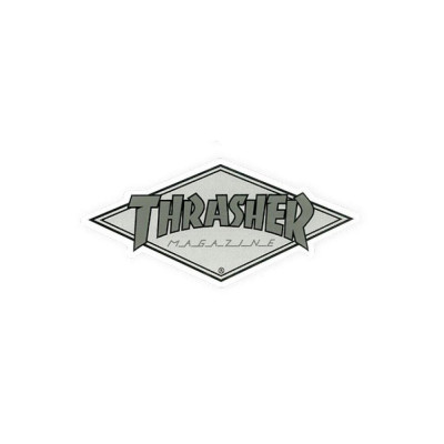 Skateboard Sticker - THRASHER Diamond Logo - Grey - Unit