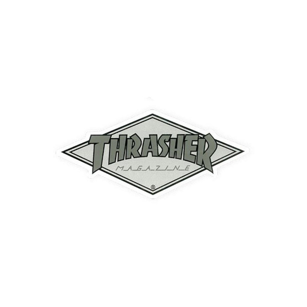 Skateboard Sticker - THRASHER Diamond Logo - Grey - Unit