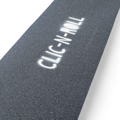 Scooter Griptape - CLIC-N-ROLL Logo - White