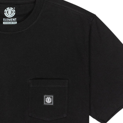 T-shirt - ELEMENT Icon Label Pocket - Flint Black