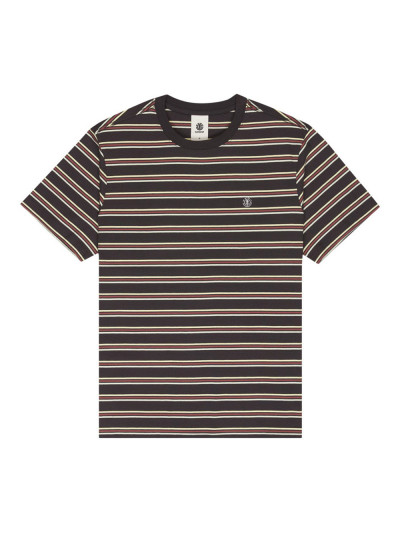 T-shirt - ELEMENT Embroidery - Washed Stripes Off Black