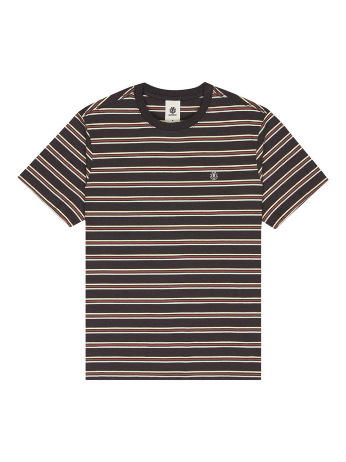 T-shirt - ELEMENT Embroidery - Washed Stripes Off Black