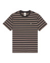 T-shirt - ELEMENT Embroidery - Rayé Noir Rouge Blanc