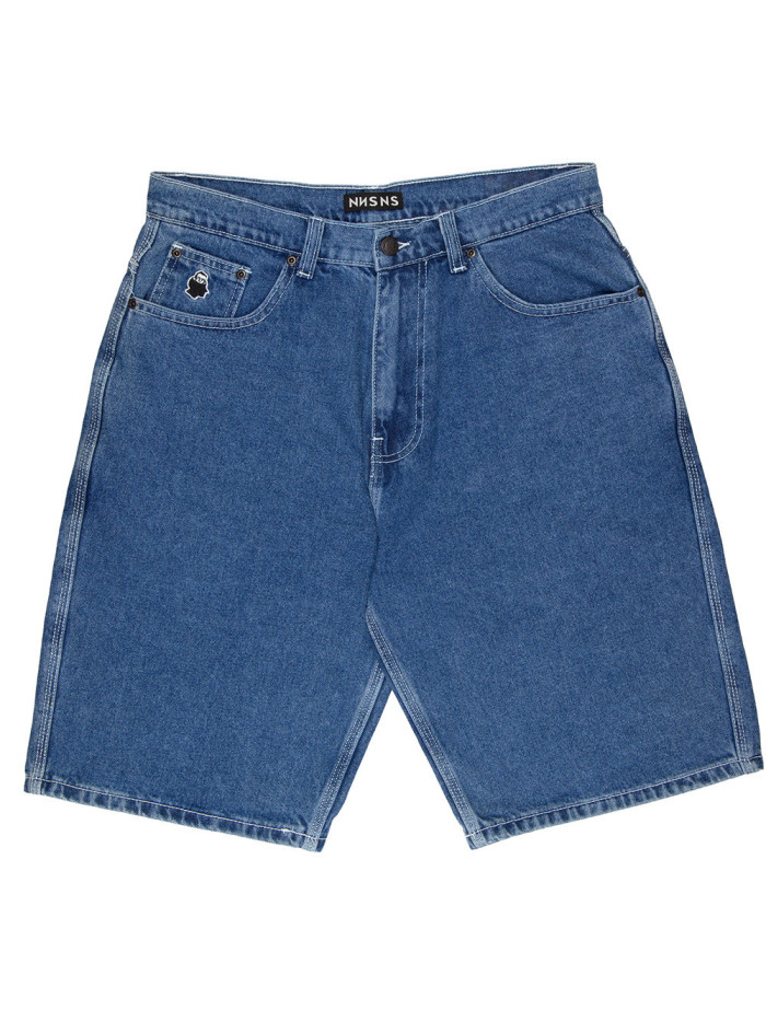 Baggy Denim Shorts - NNSNS Bigfoot Short - Dark Blue