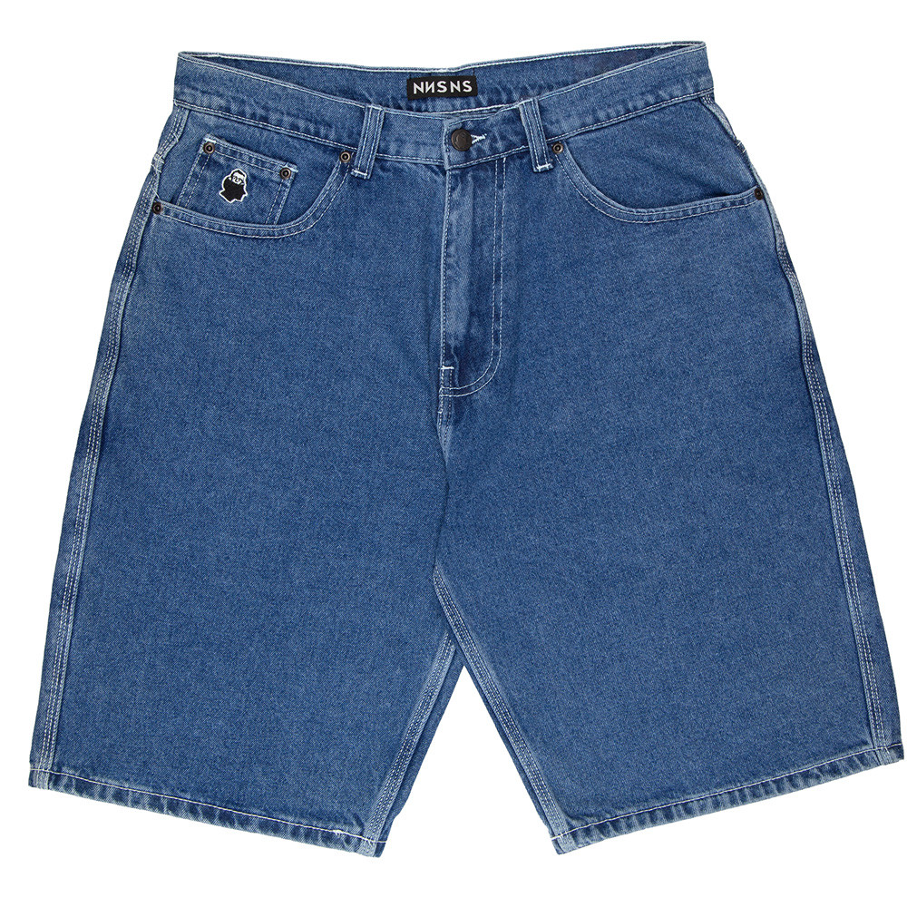 Baggy Denim Shorts - NNSNS Bigfoot Short - Dark Blue