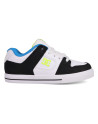 Kids Skate Shoes - DC SHOES Pure Elastic - White Black Green Blue