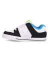Kids Skate Shoes - DC SHOES Pure Elastic - White Black Green Blue