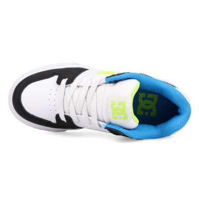 Kids Skate Shoes - DC SHOES Pure Elastic - White Black Green Blue
