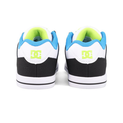 Chaussure Skate Enfant - DC SHOES Pure Elastic - White Black Green Blue