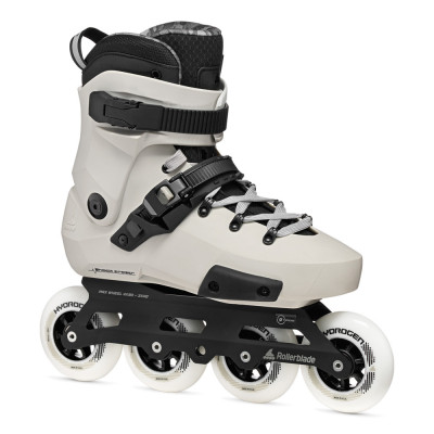 Roller Freeskate - ROLLERBLADE Twister 90R - Blanc Noir