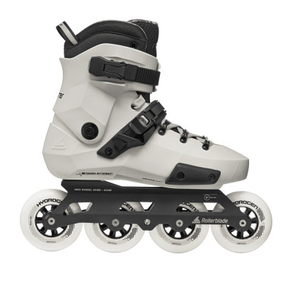 Roller Freeskate - ROLLERBLADE Twister 90R - Blanc Noir
