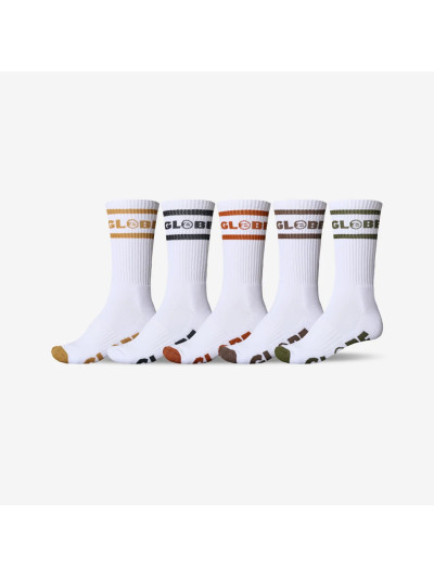Socks - GLOBE Tilt Hi Crew - White - Pack of 5