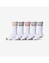 Socks - GLOBE Tilt Hi Crew - White - Pack of 5