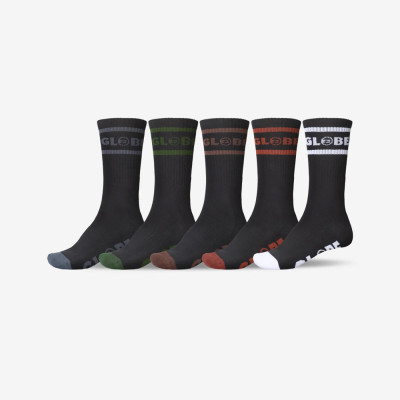 Chaussettes - GLOBE Tilt Hi Crew - Noir - Lot de 5