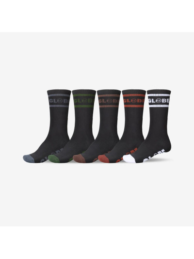 Chaussettes - GLOBE Tilt Hi Crew - Noir - Lot de 5