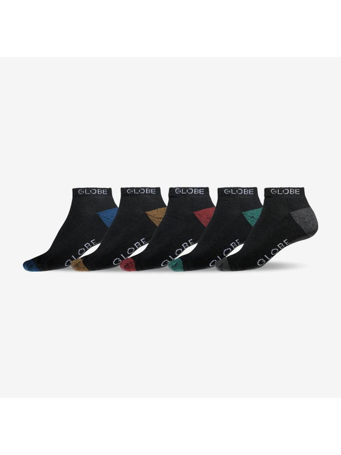Chaussettes Basses - GLOBE Ingles - Noir - Lot de 5