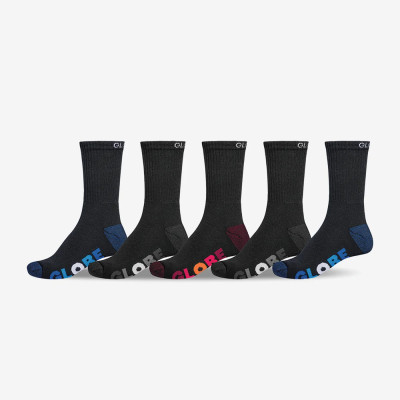 Chaussettes Enfant - GLOBE Multi Stripe Crew - Noir - Lot de 5