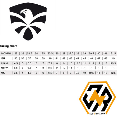 Roller Vitesse - FLYING EAGLE Veloce 2 - tableau de pointures