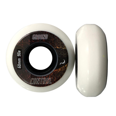 Roue Roller - GROUND CONTROL Earth City - 60mm 90a - Blanc - Jeu de 4