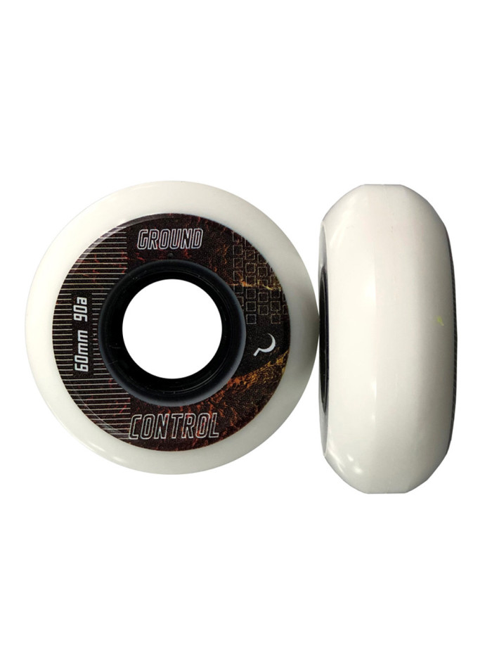 Roue Roller - GROUND CONTROL Earth City - 60mm 90a - Blanc - Jeu de 4