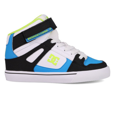 Chaussure Skate Enfant - DC SHOES Pure Hi Top EV -  White Blue Black