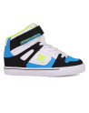 Kids Skate Shoes - DC SHOES Pure Hi Top EV -  White Blue Black
