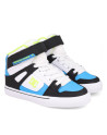 Chaussure Skate Enfant - DC SHOES Pure Hi Top EV -  White Blue Black