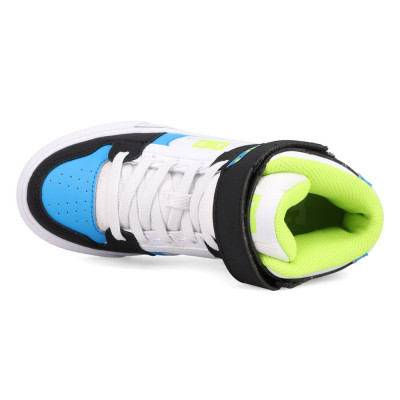Chaussure Skate Enfant - DC SHOES Pure Hi Top EV -  White Blue Black