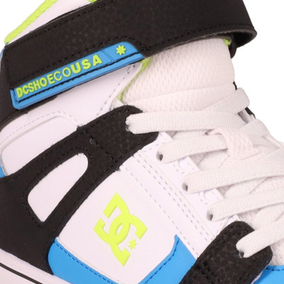 Kids Skate Shoes - DC SHOES Pure Hi Top EV -  White Blue Black