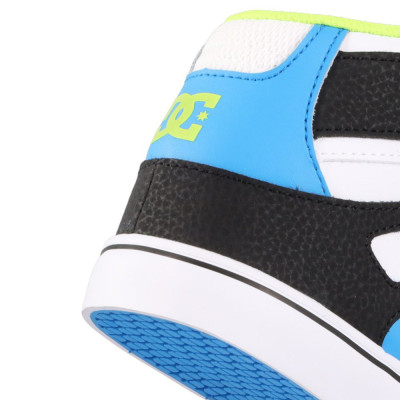 Kids Skate Shoes - DC SHOES Pure Hi Top EV -  White Blue Black