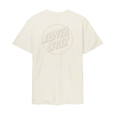 T-shirt - SANTA CRUZ Tonal Opus Dot Stripe - Unbleached Cotton