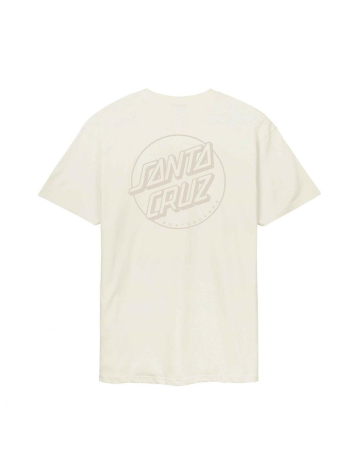 T-shirt - SANTA CRUZ Tonal Opus Dot Stripe - Unbleached Cotton
