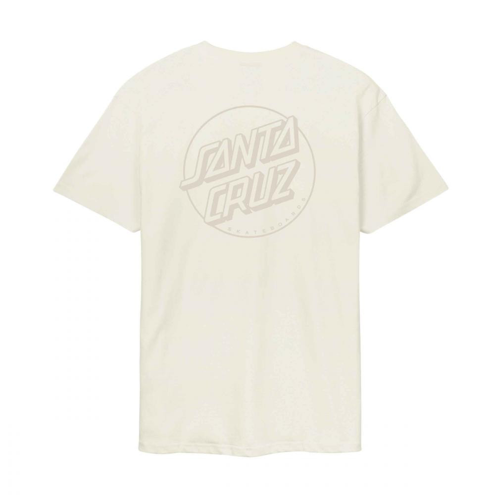 T-shirt - SANTA CRUZ Tonal Opus Dot Stripe - Unbleached Cotton
